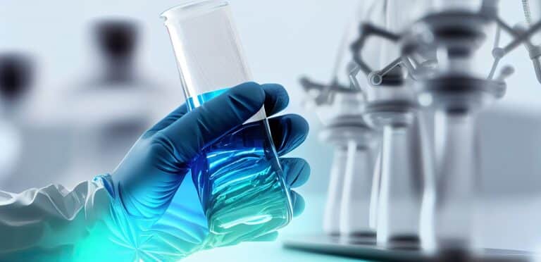 Labotatory science experiment concept, ai generated