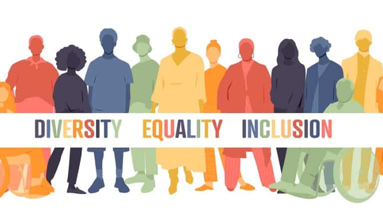 Outlines of people in different colours